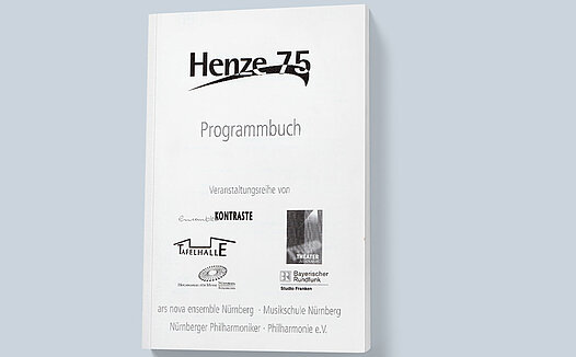 Frontispiece of the programme book "Henze 75"