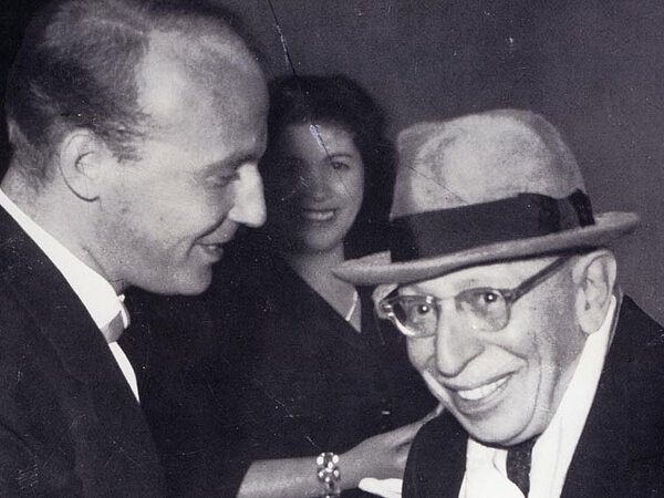 Con Igor Stravinsky, Roma 1954