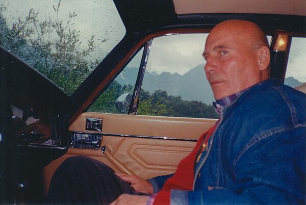 HWH in seinem Jaguar, 1989